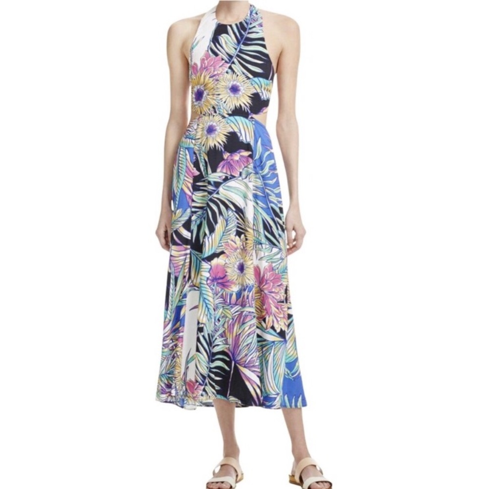 EUC Mara Hoffman Jungle Print Midi Dress Size 6